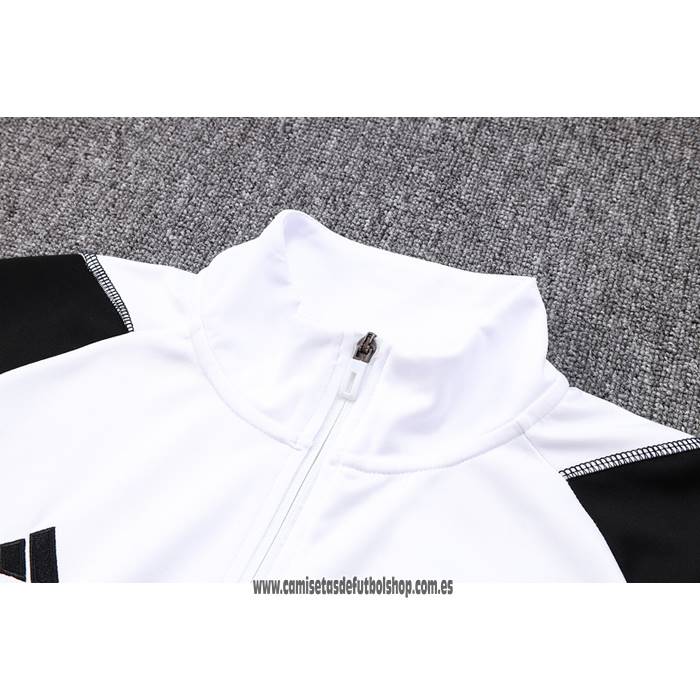 Chandal de Chaqueta del Real Madrid Nino 23-24 Blanco y Negro
